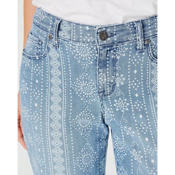 Style & Co Curvy Mid Rise Printed Boyfriend Jeans w/Optional Cuffed Hem - Picture 7 of 16